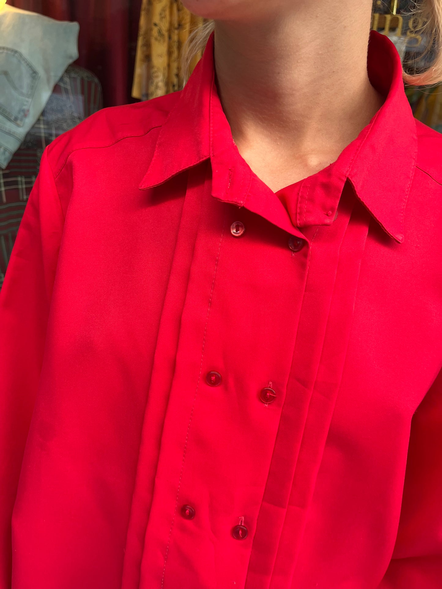 Bright Red Vintage Shirt