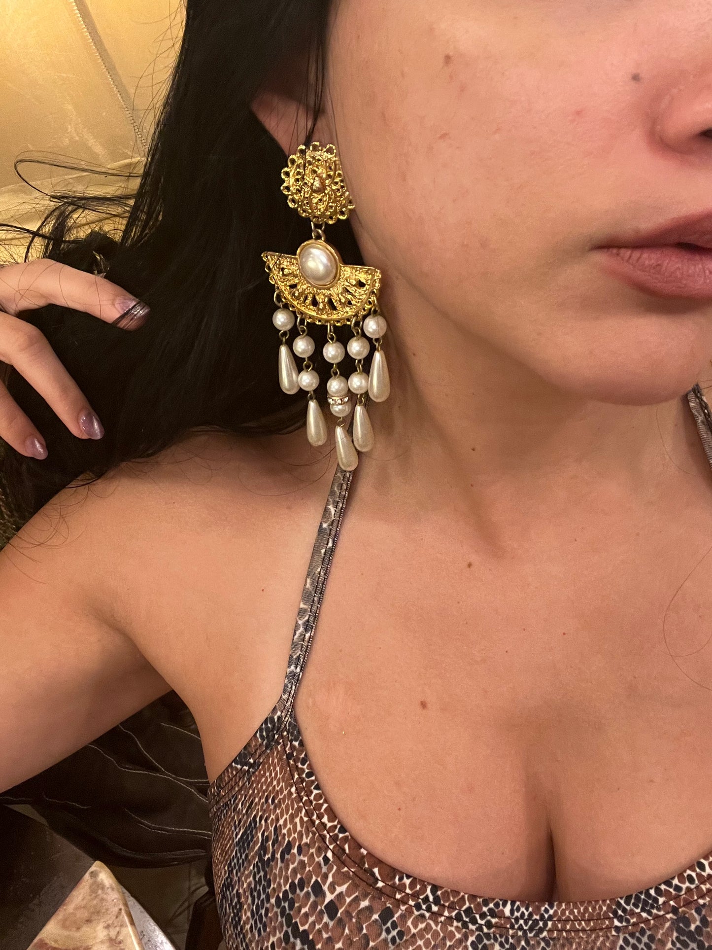 Vintage clip on earrings