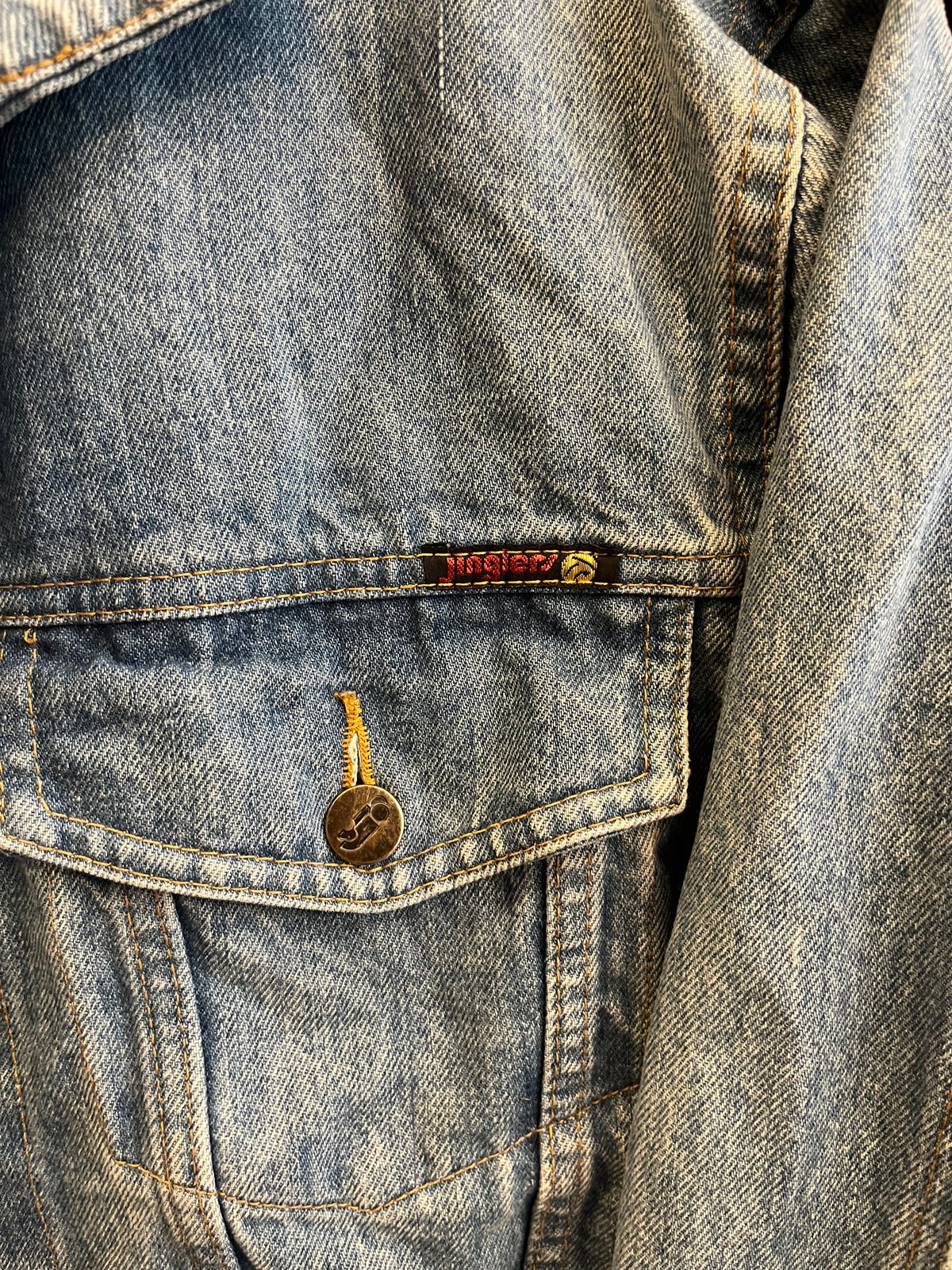90s oversized light wash denim jacket