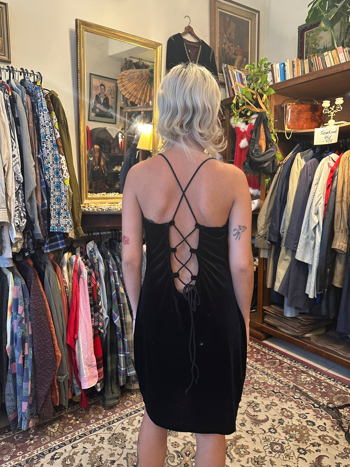 Black Velvet Mini Dress