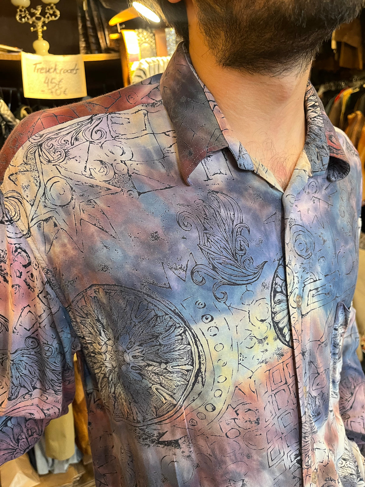 Funky 80s button up shirt