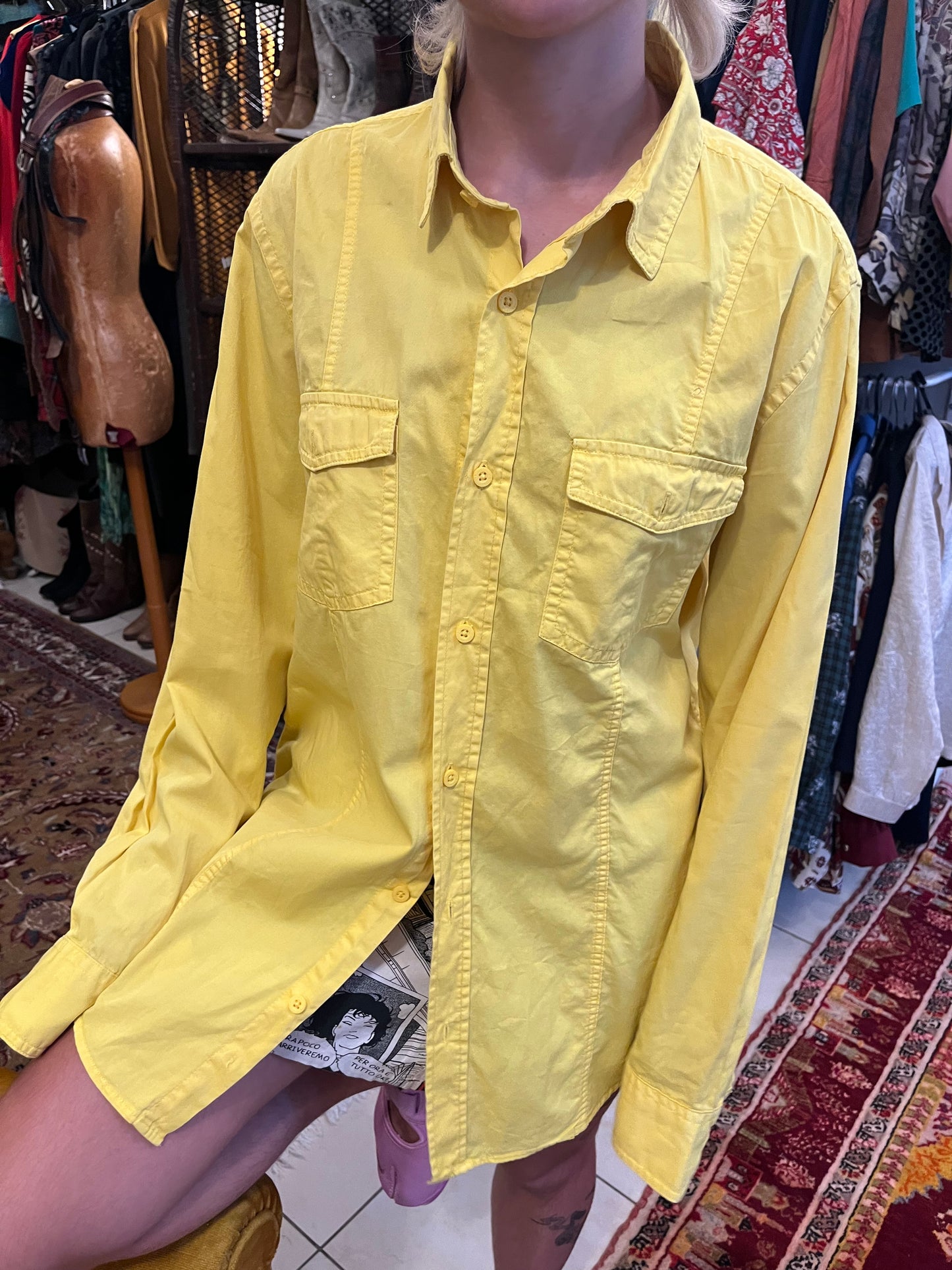 Bright Yellow Vintage Shirt