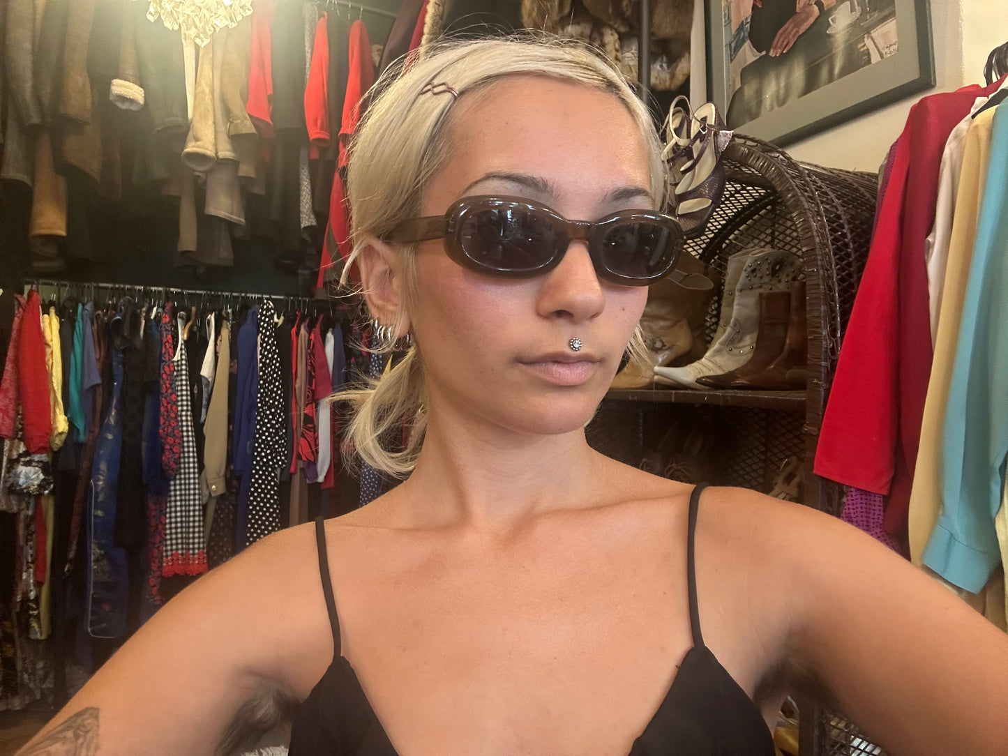 Olive Green Vintage Sunglasses