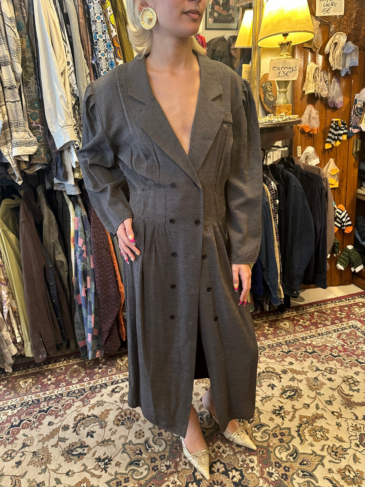 Grey Midi Dress