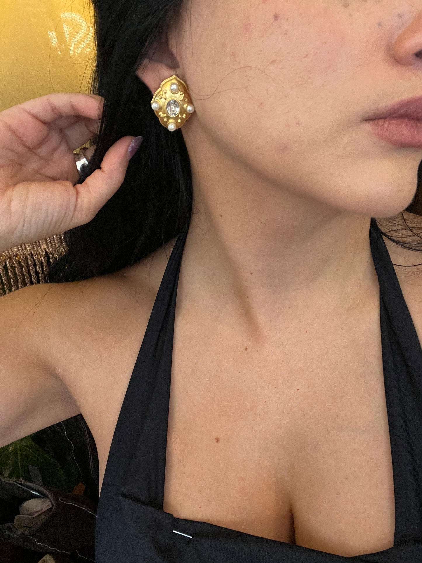 Vintage clip on earrings