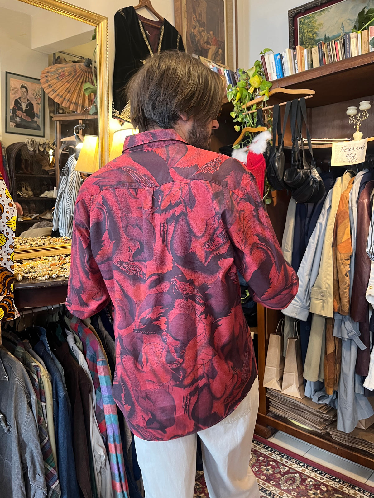 Vintage button up funky shirt