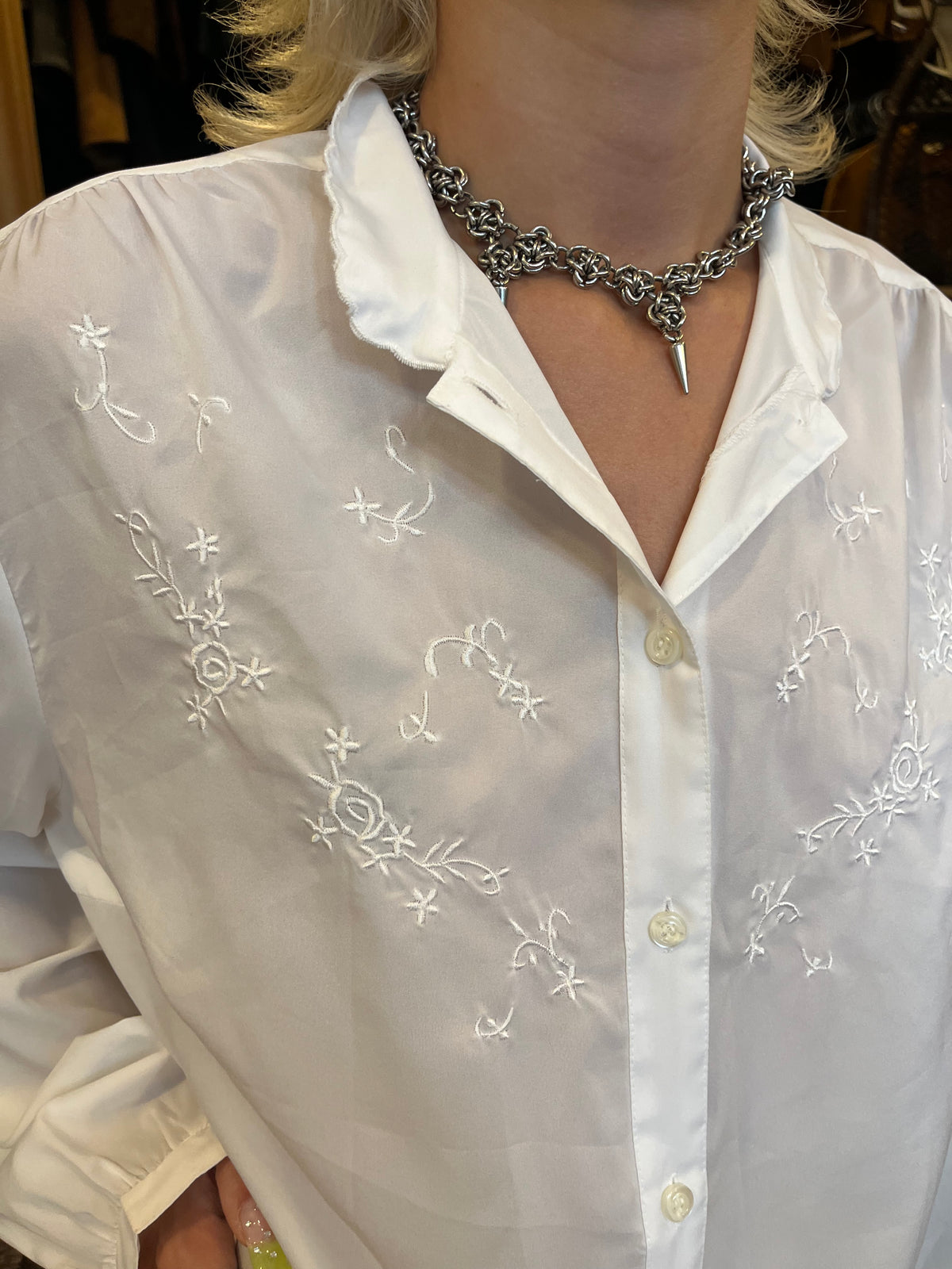 Vintage button up patterned shirt