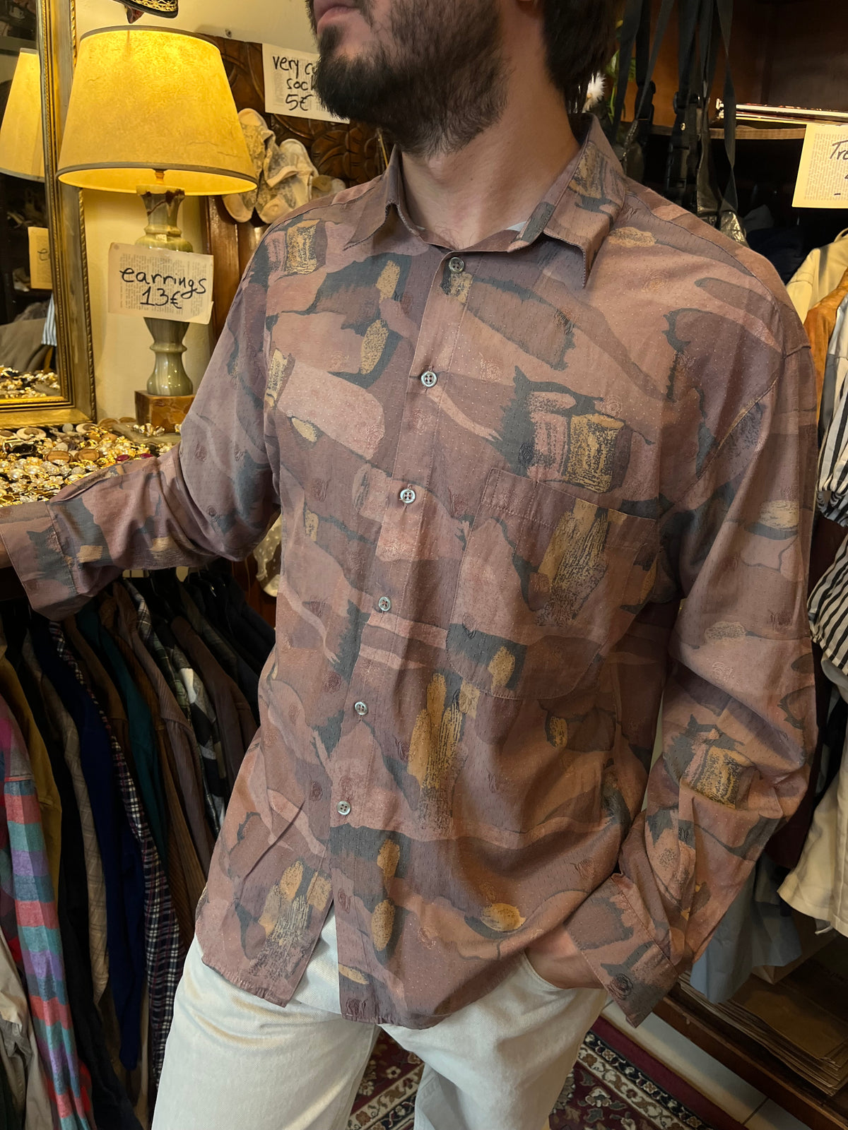 Vintage funky button up shirt