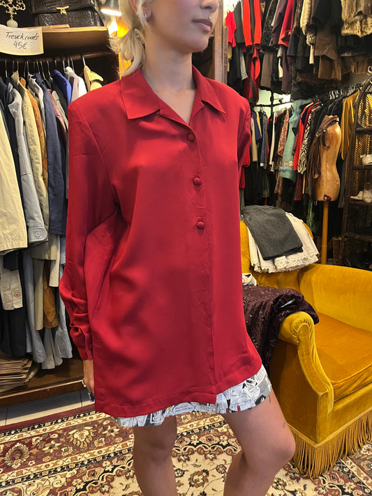 Wine Red Vintage Shirt