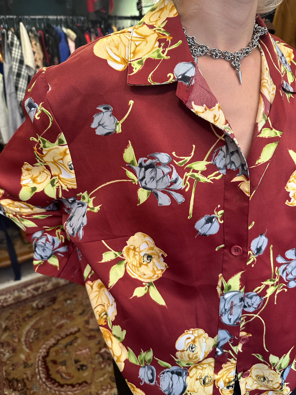Vintage Floral Print Shirt