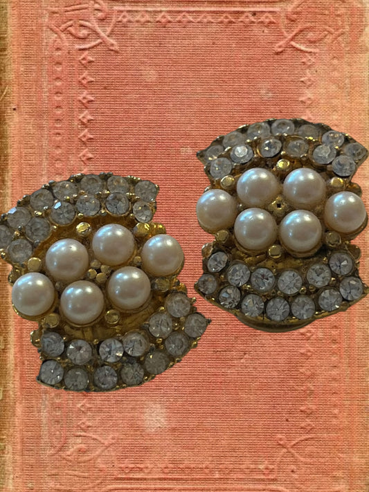 Vintage clip on earrings