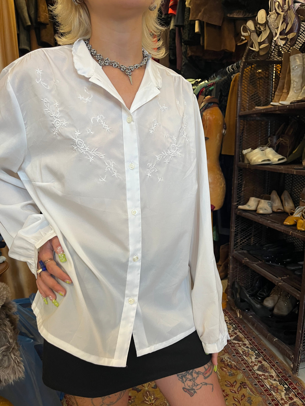 Vintage button up patterned shirt