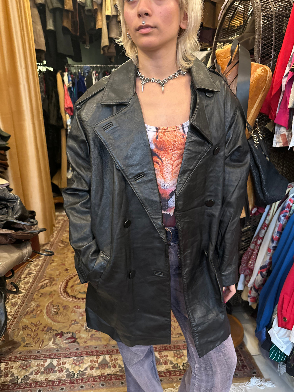 Vintage Black Leather Jacket