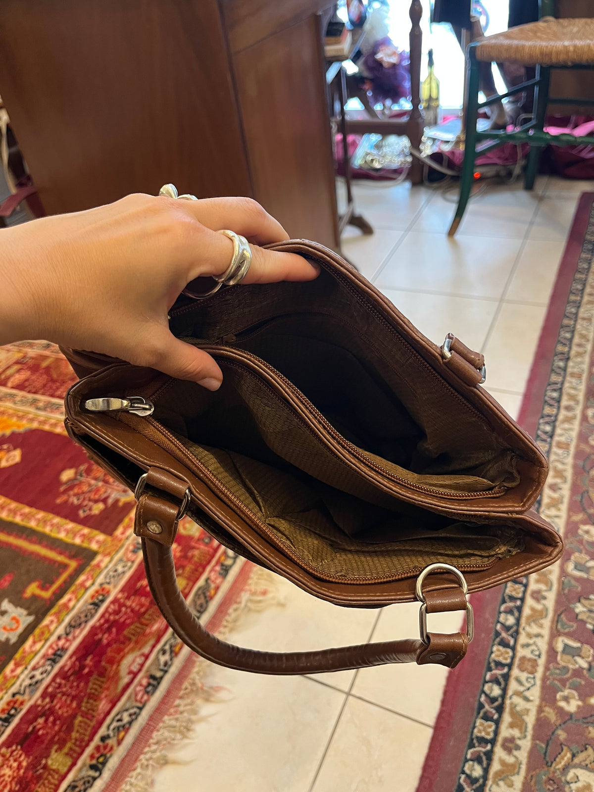 90s patches spacious hand bag