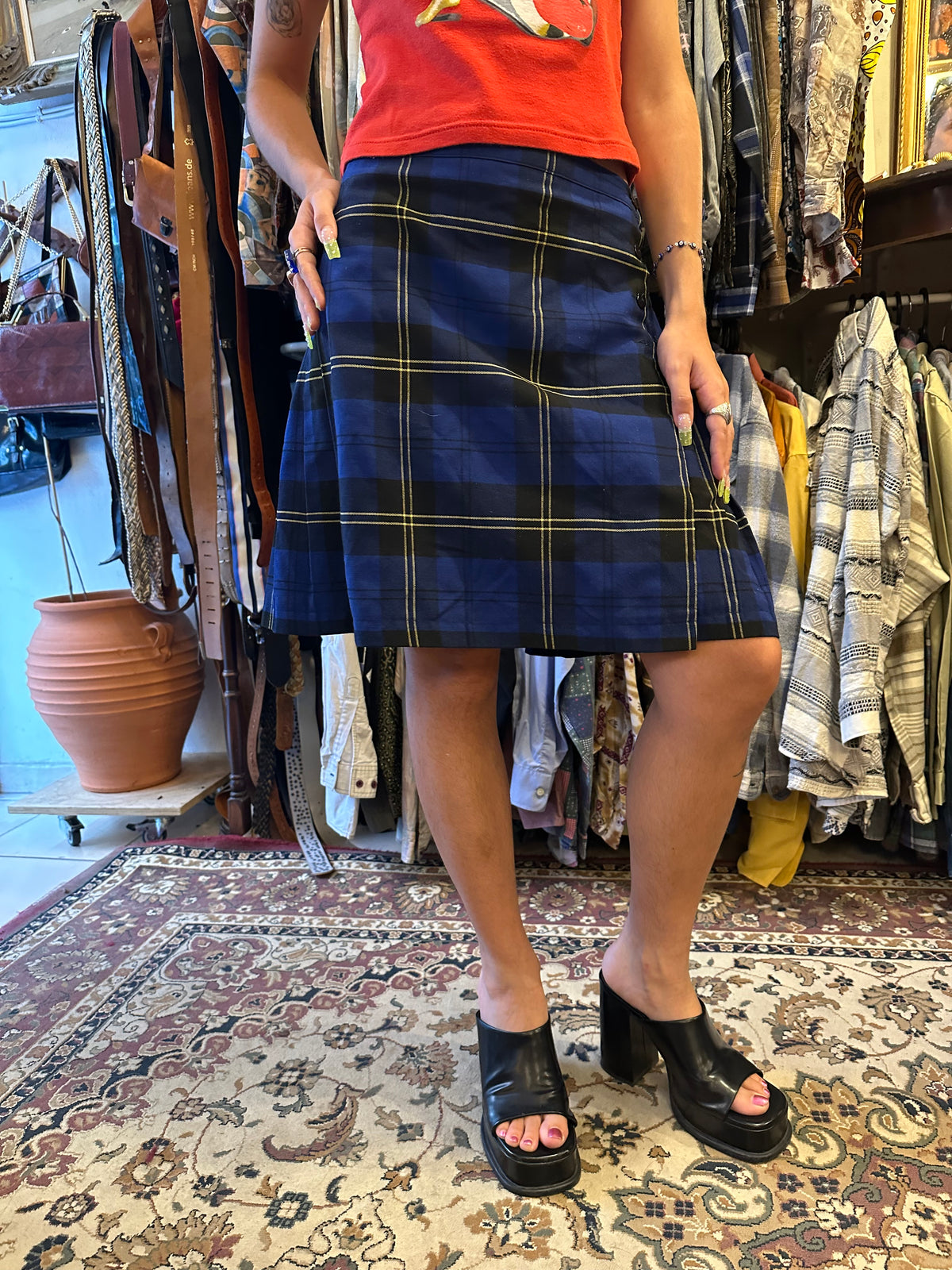 Vintage Plaid Skirt