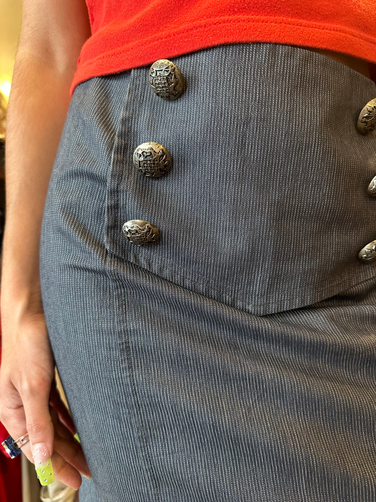 Vintage grey Office Skirt