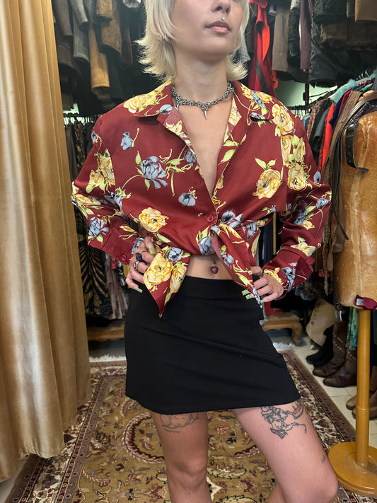 Vintage Floral Print Shirt