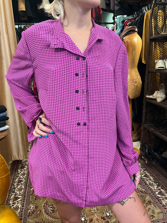 Fuchsia Patterned Shirt