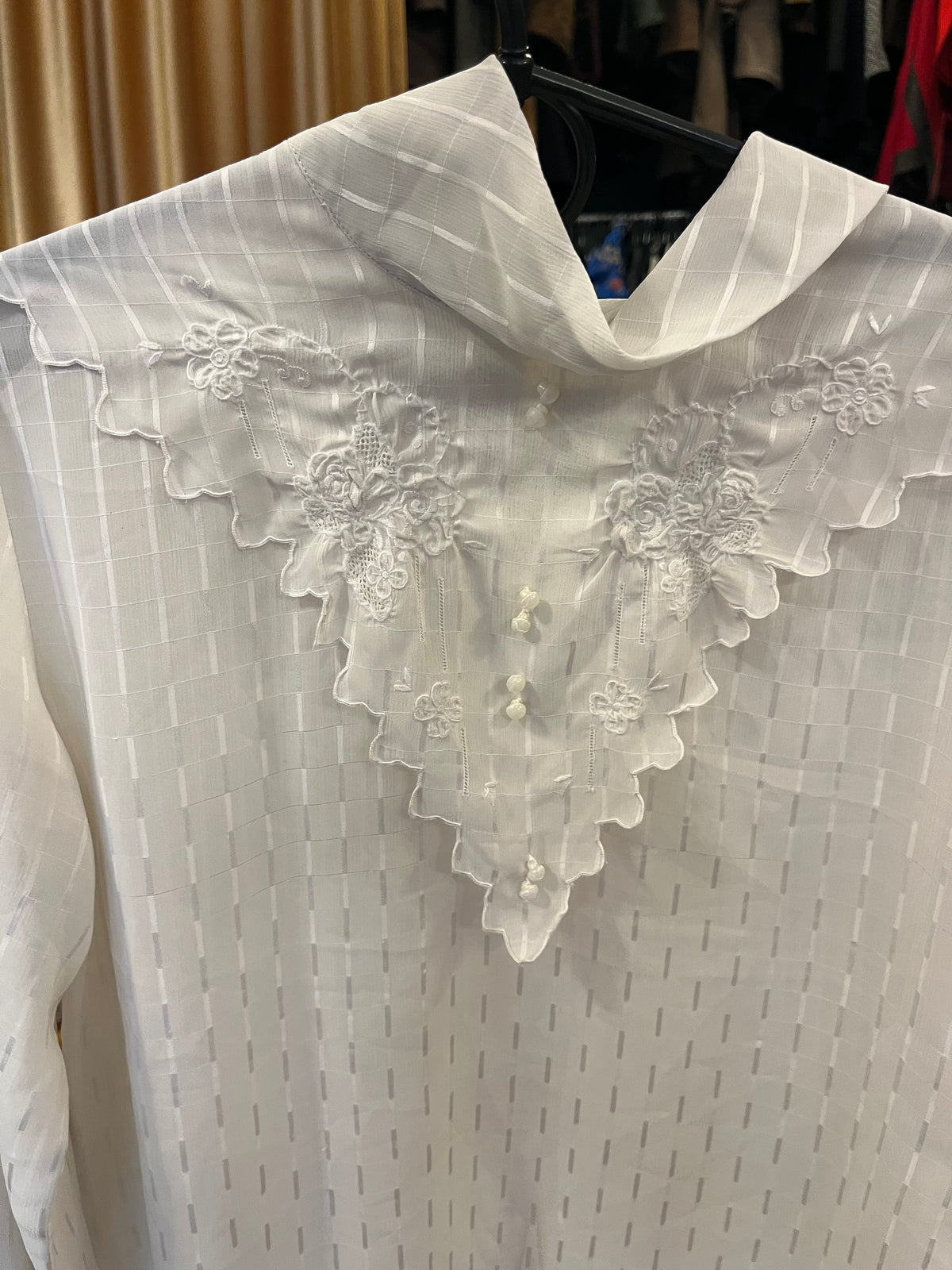 Vintage button up see through shirt