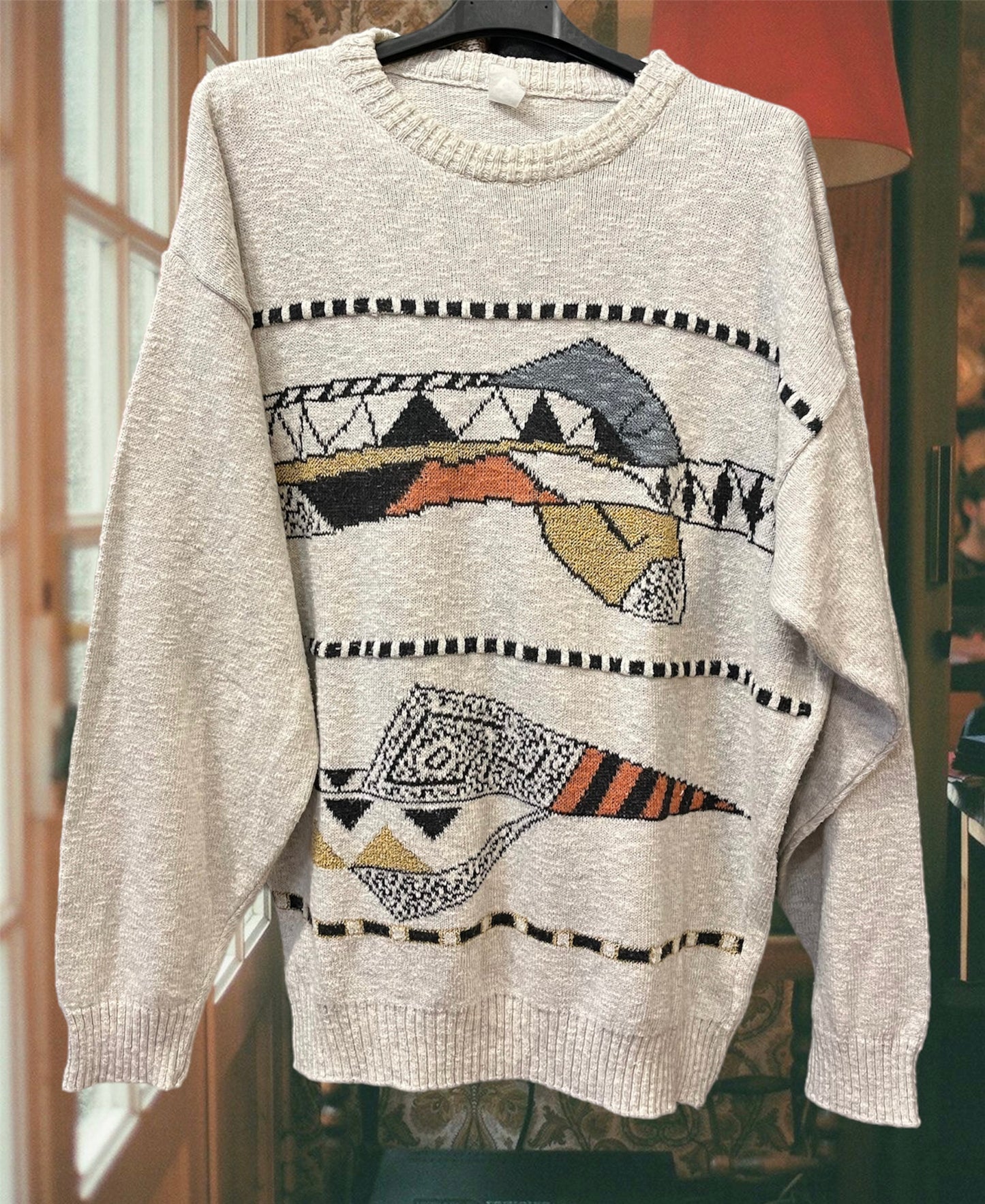 Vintage patterned jumper