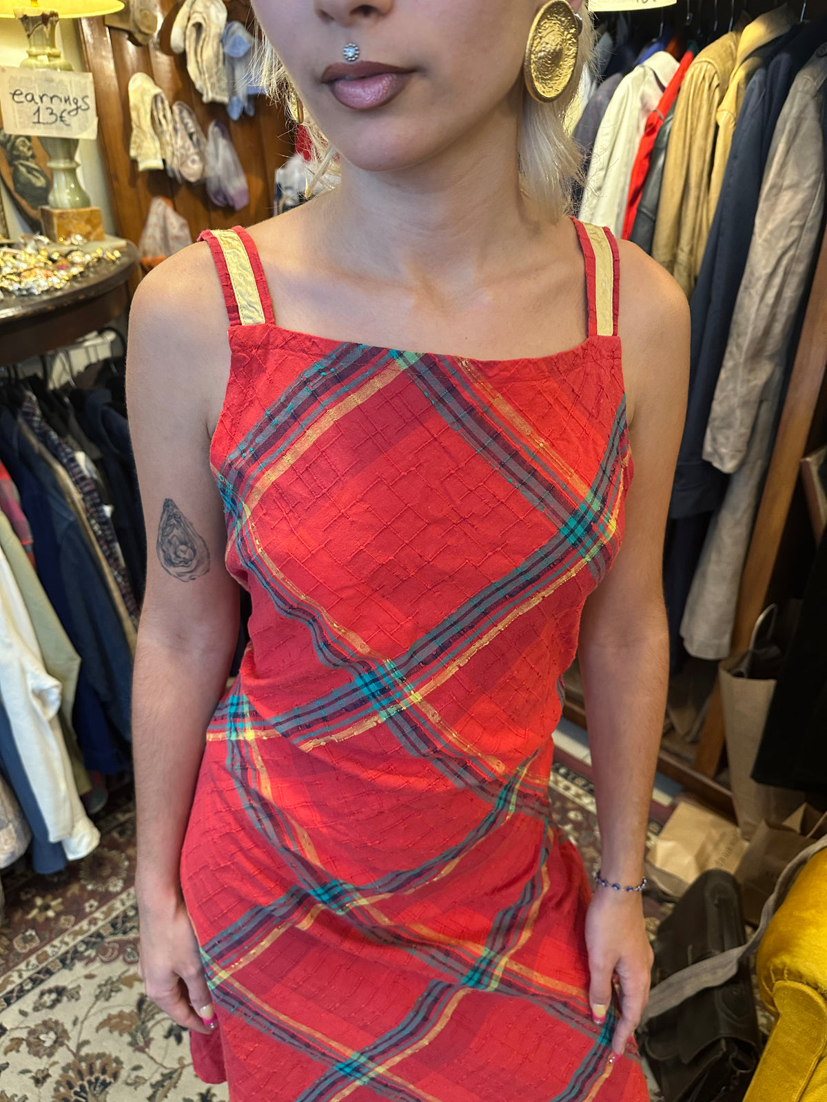 Red Vintage Gingham Dress