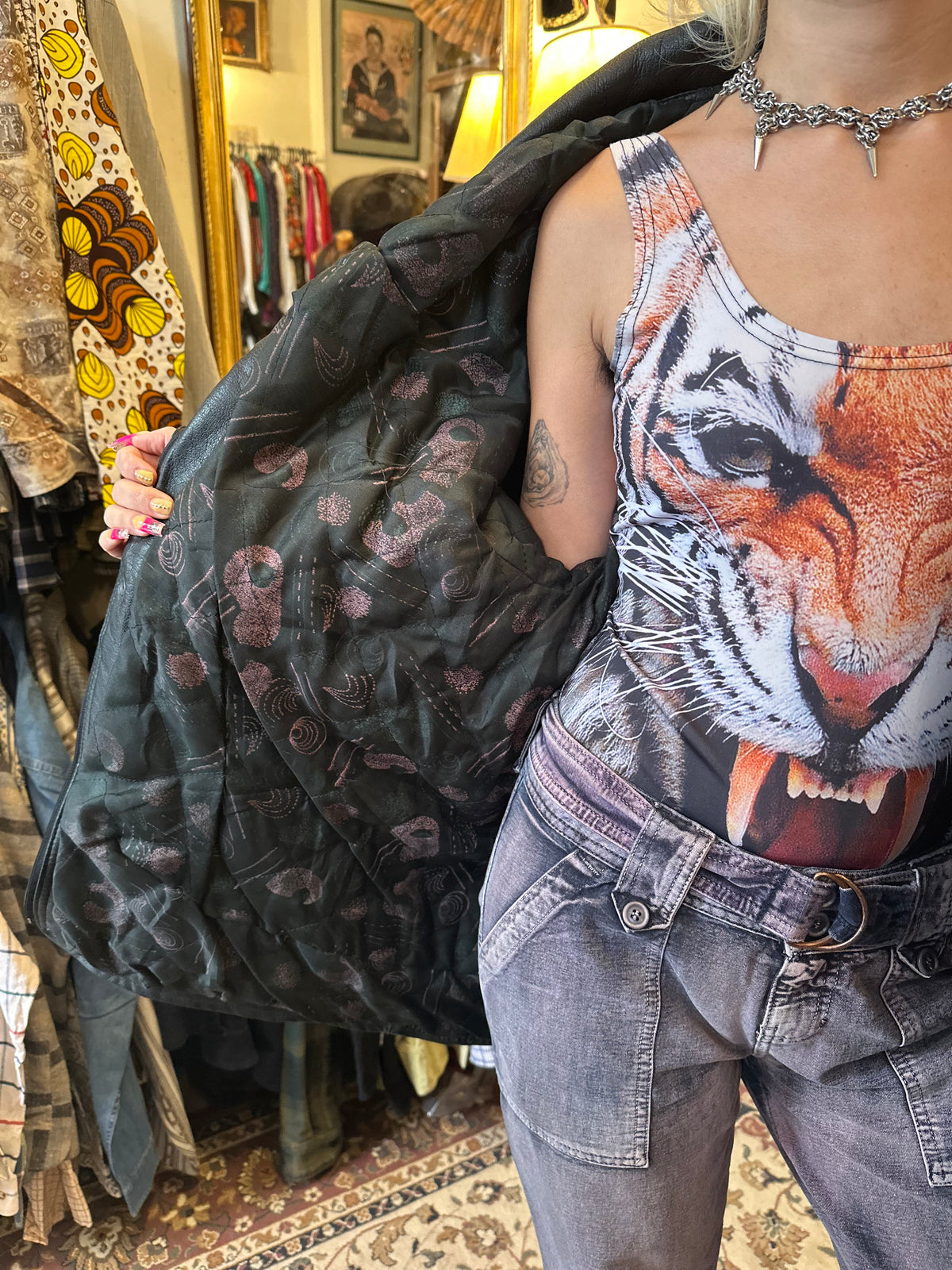 Black Vintage Leather Jacket