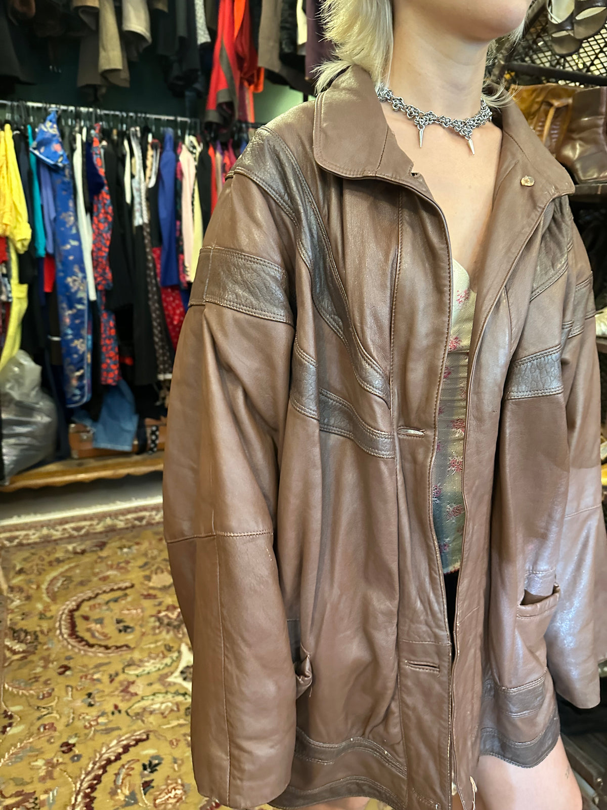 Vintage Brown Leather Jacket
