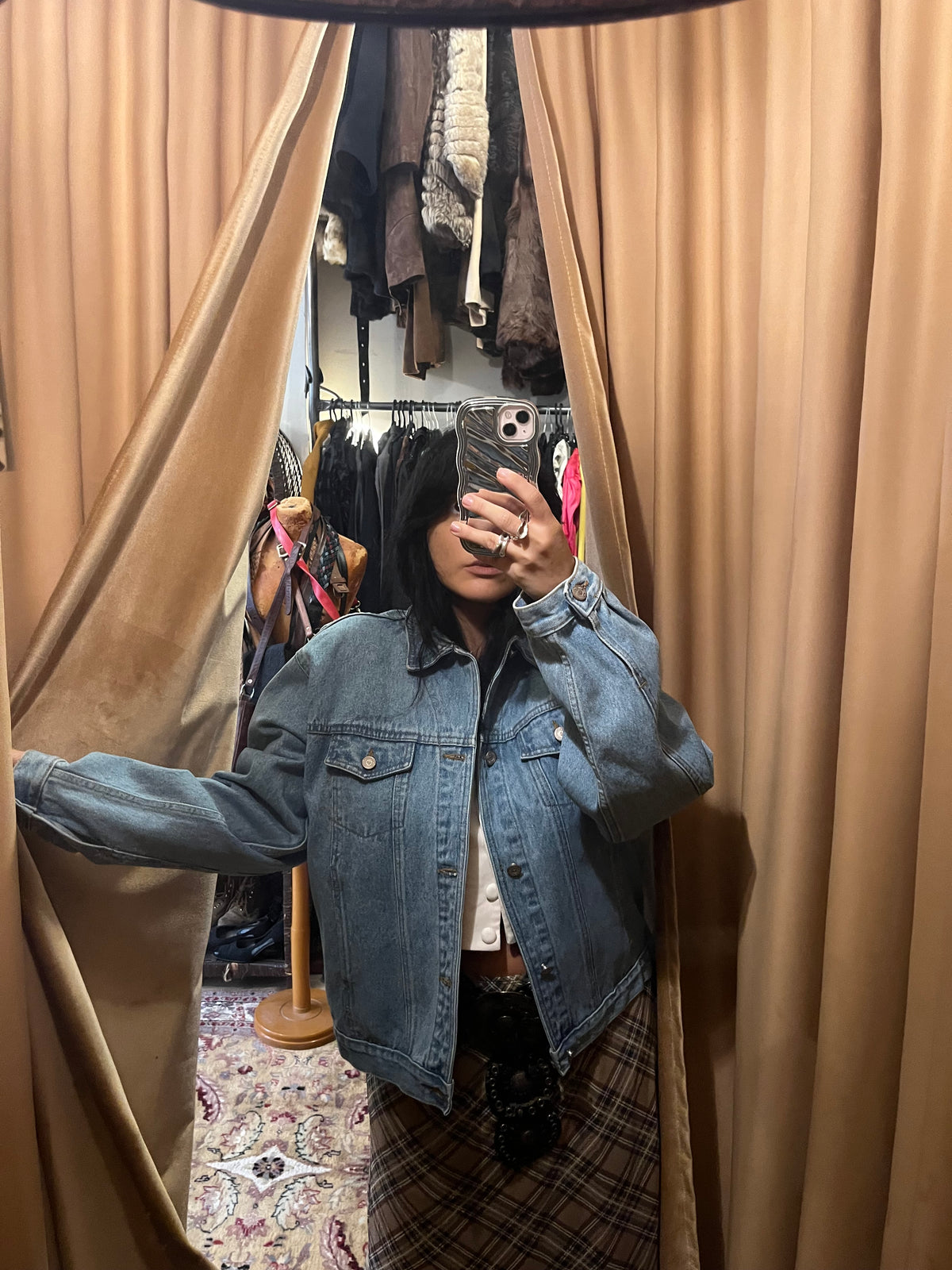 90s light wash denim jacket
