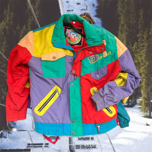 Vintage colourful Ski jacket (XL)