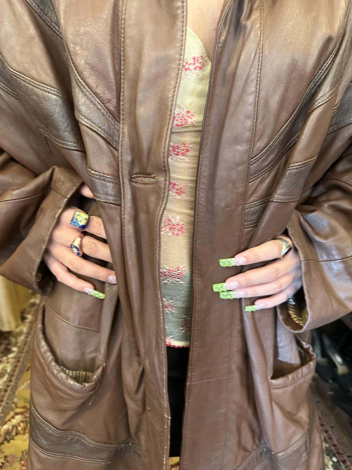 Vintage Brown Leather Jacket
