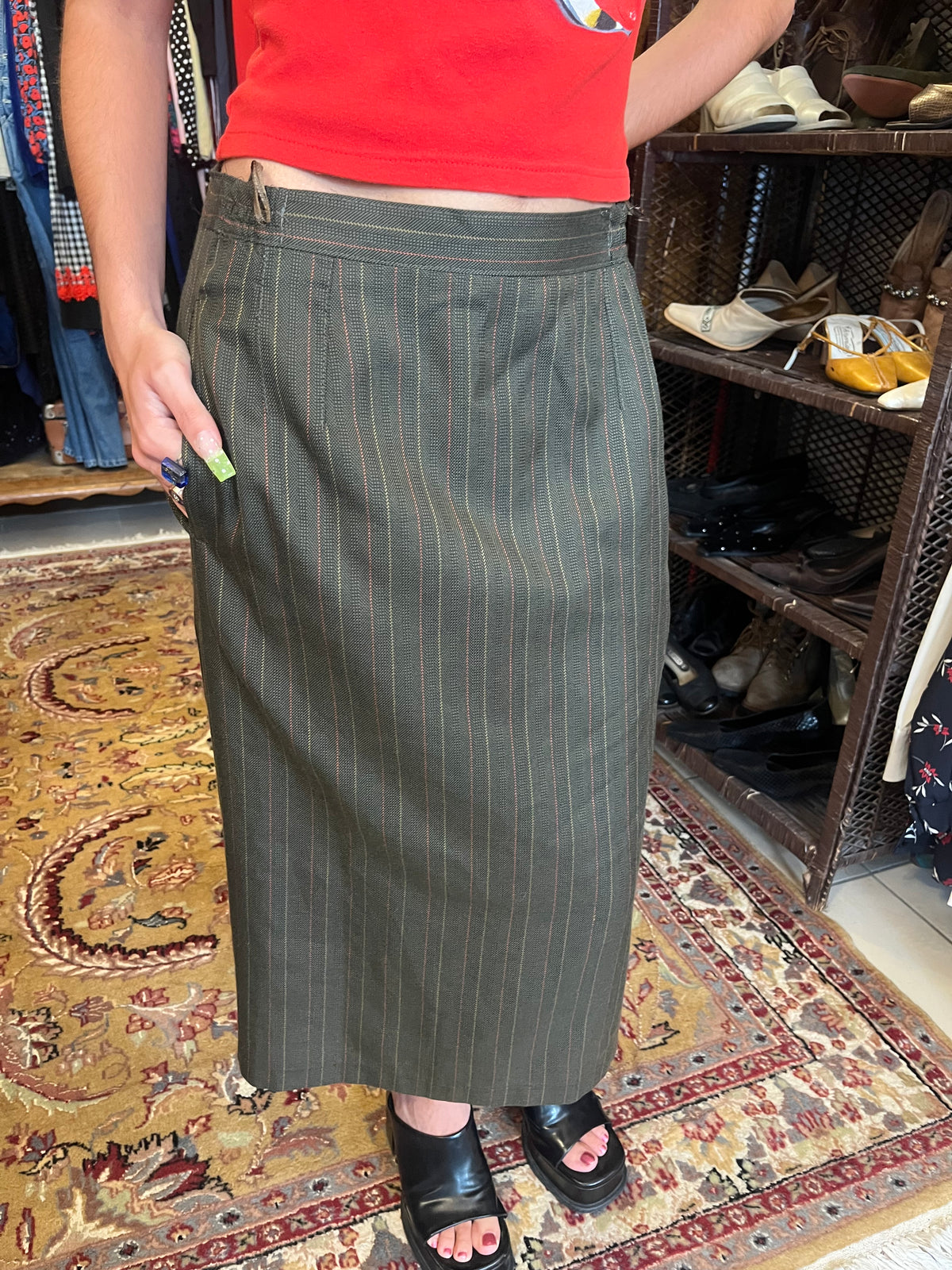 Striped 90s skirt