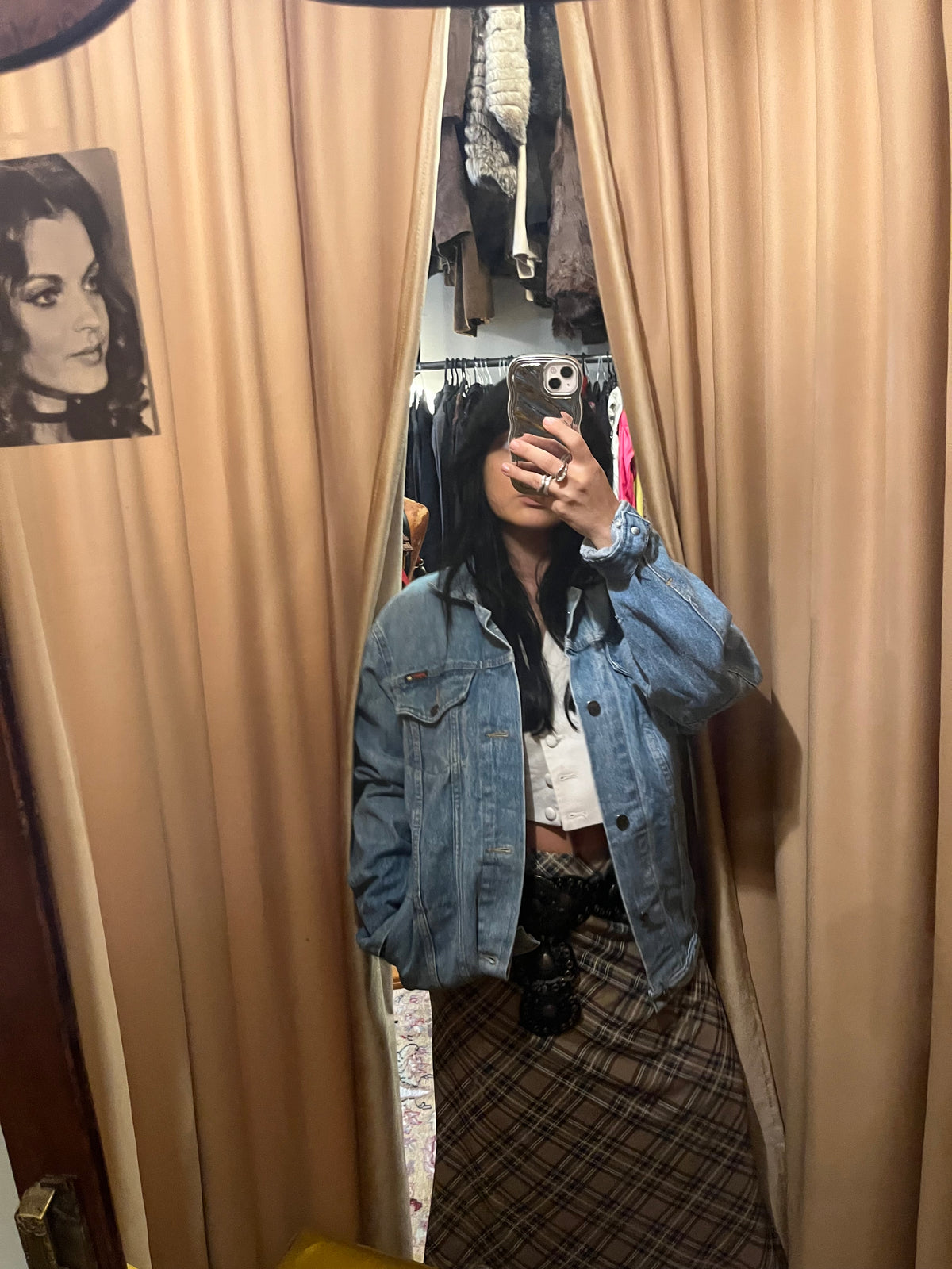 90s oversized light wash denim jacket