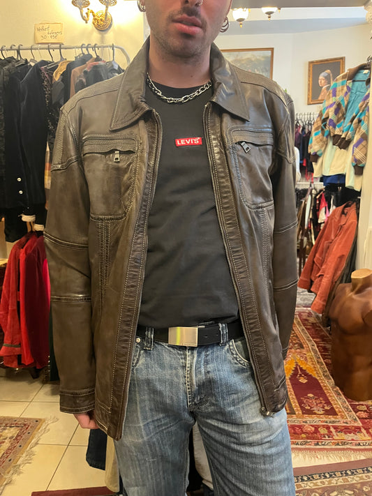 Leather jacket (L)