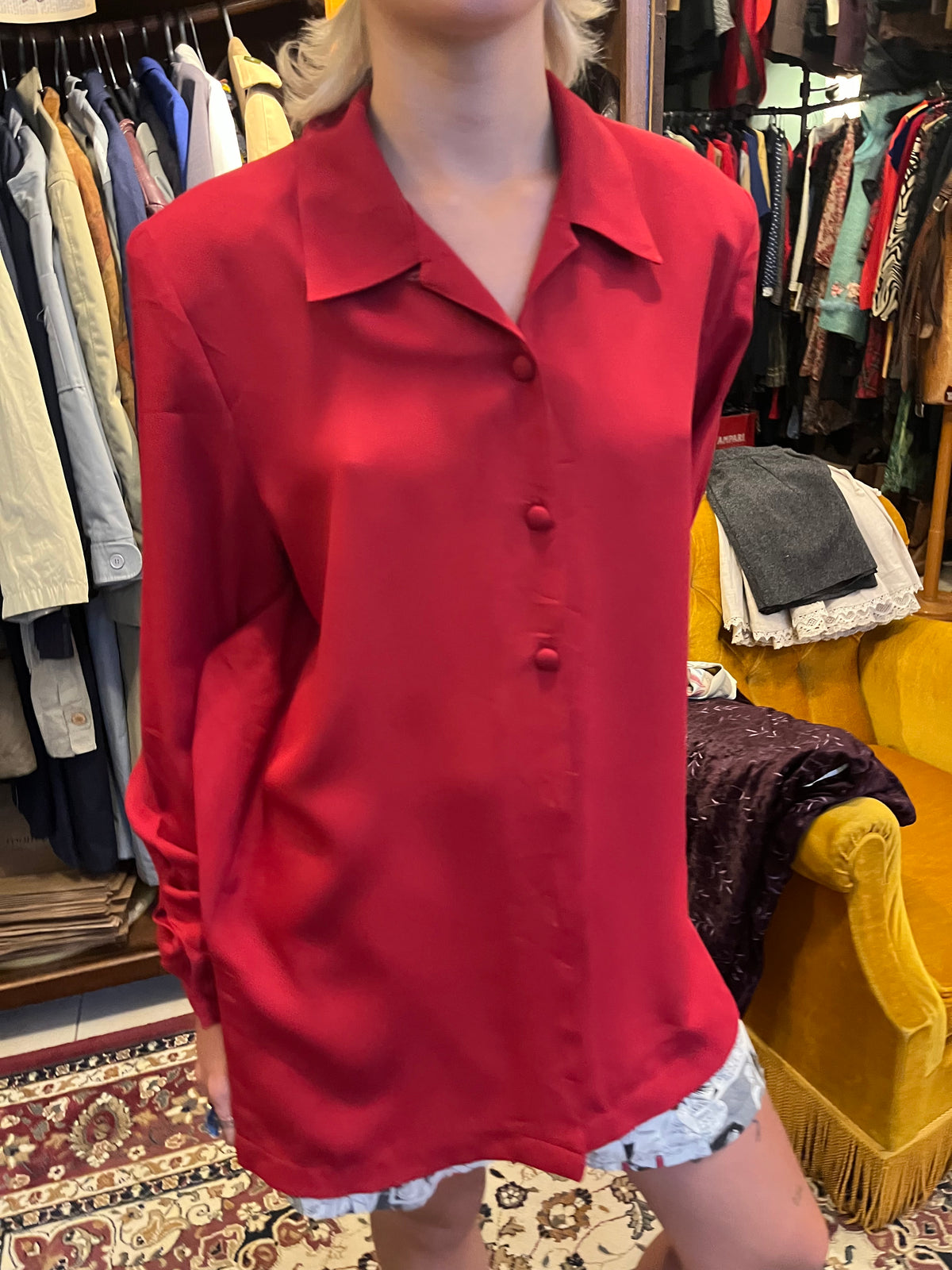 Wine Red Vintage Shirt