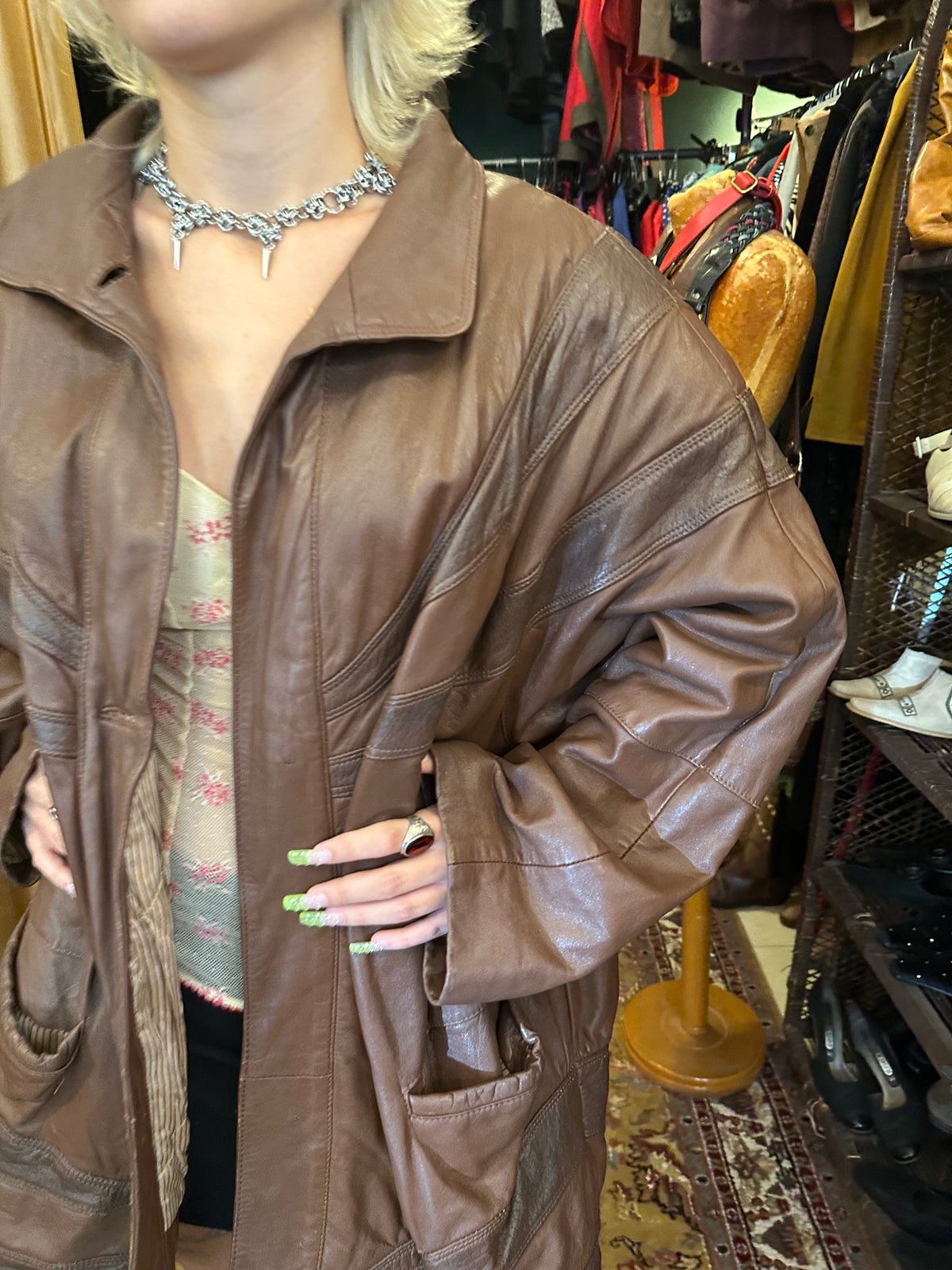 Vintage Brown Leather Jacket