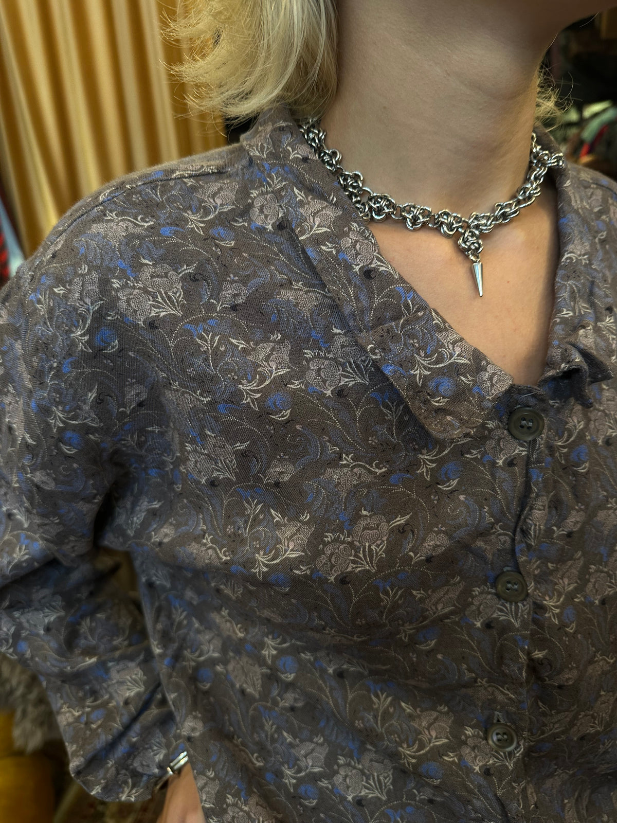Vintage Floral Print Shirt