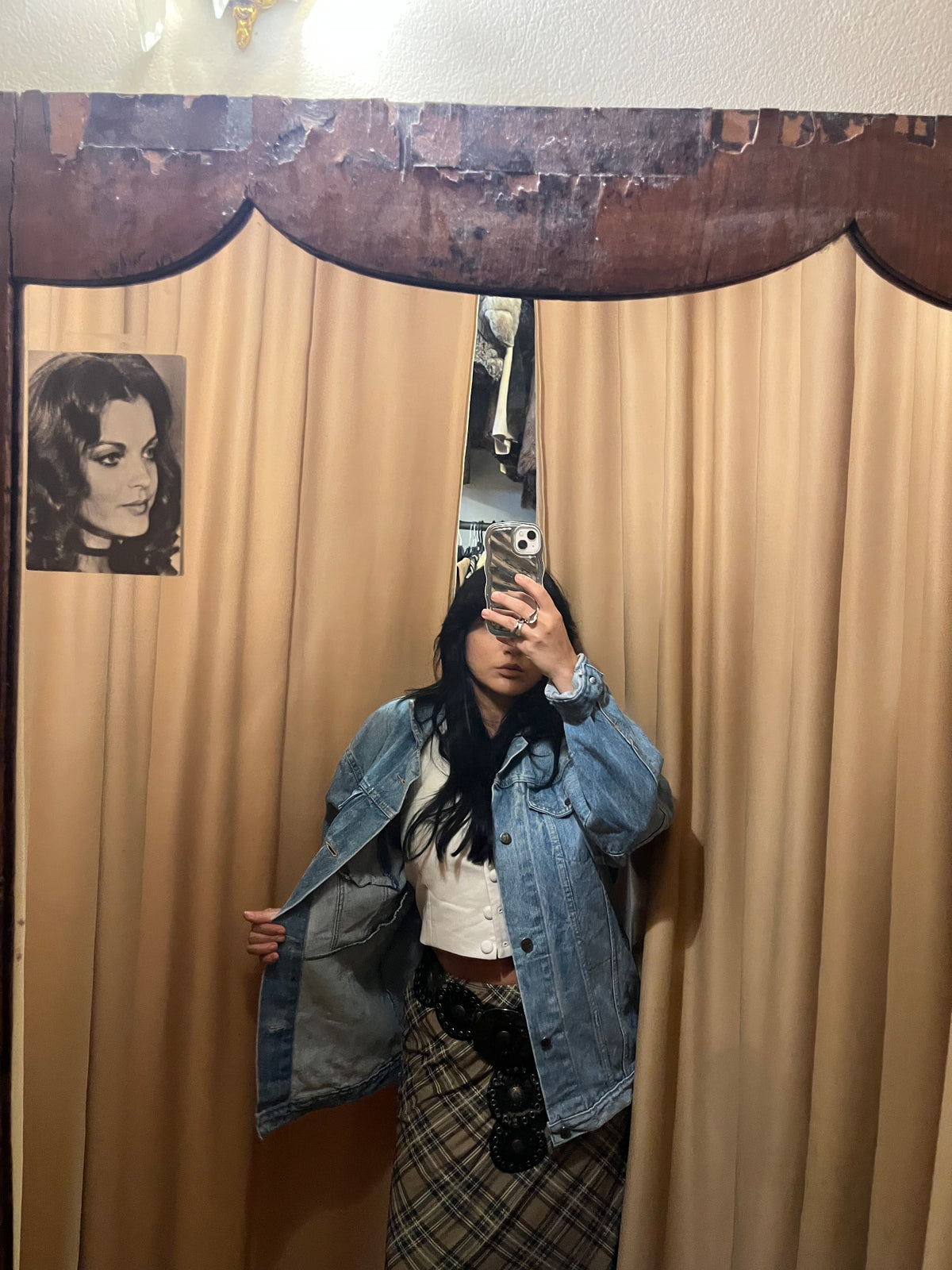 90s oversized light wash denim jacket