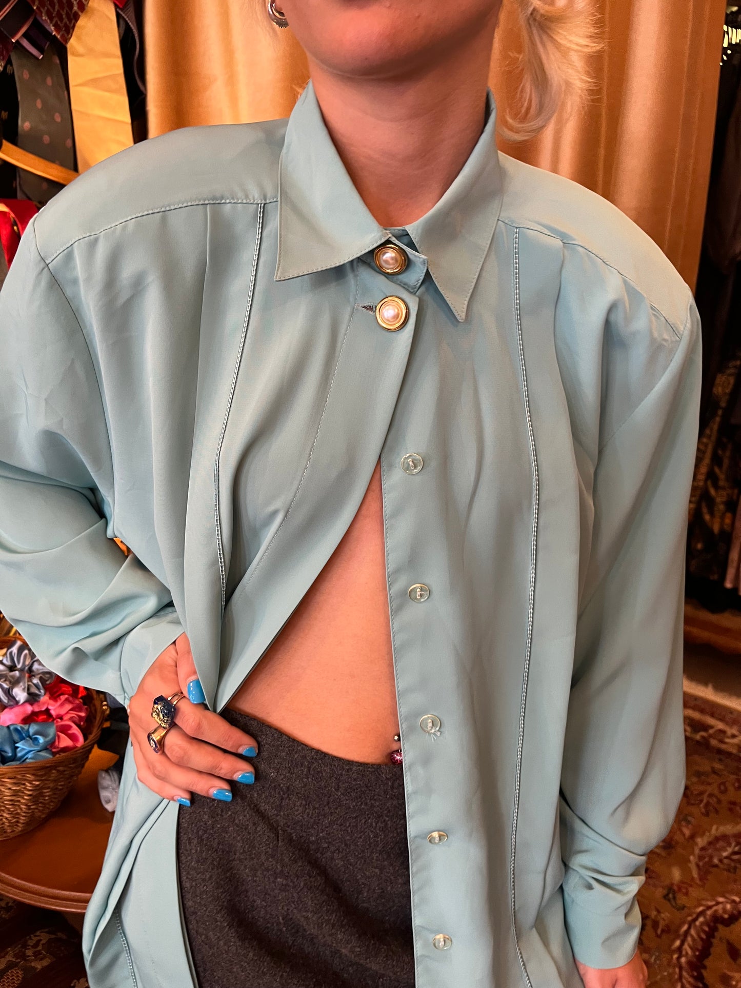 Baby Blue Vintage Shirt
