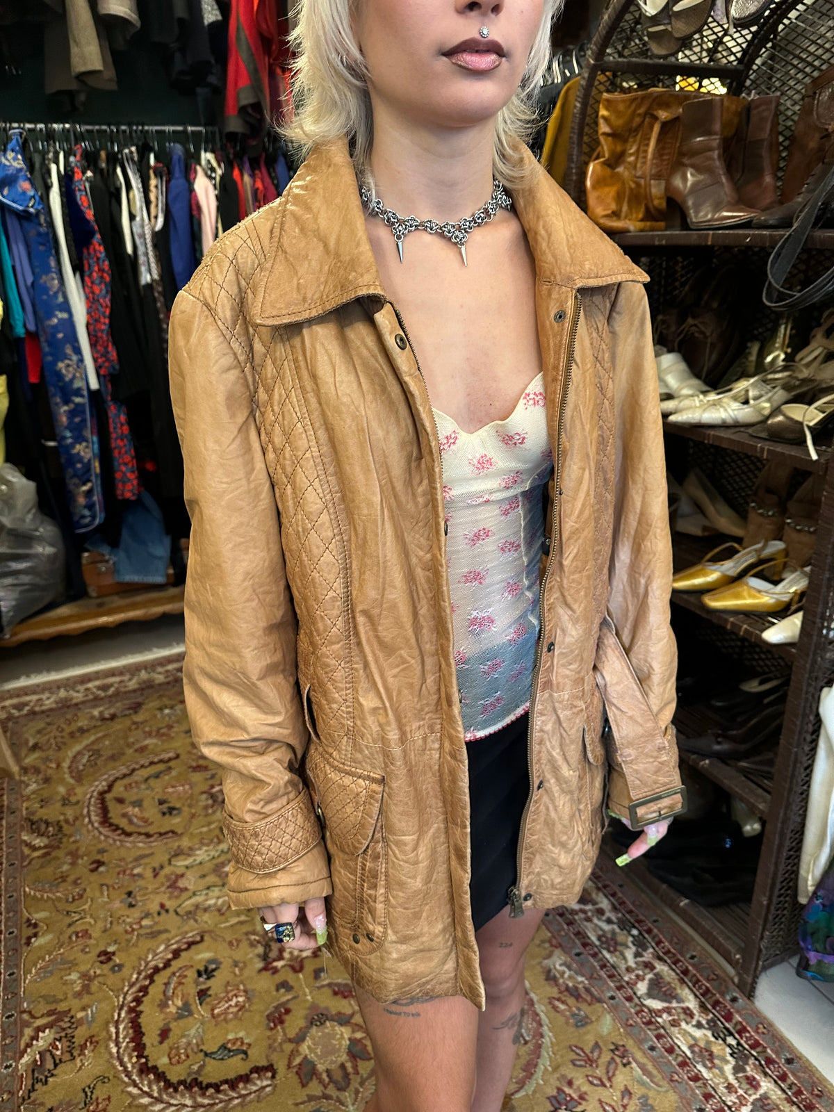 Camel Vintage Leather Jacket