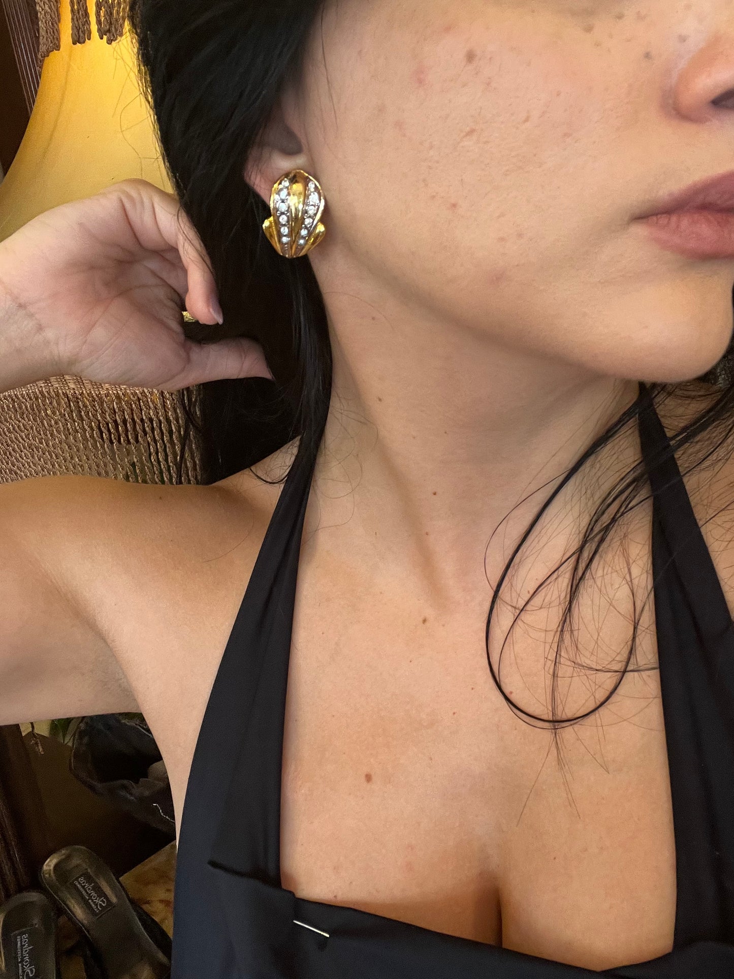 Vintage clip on earrings