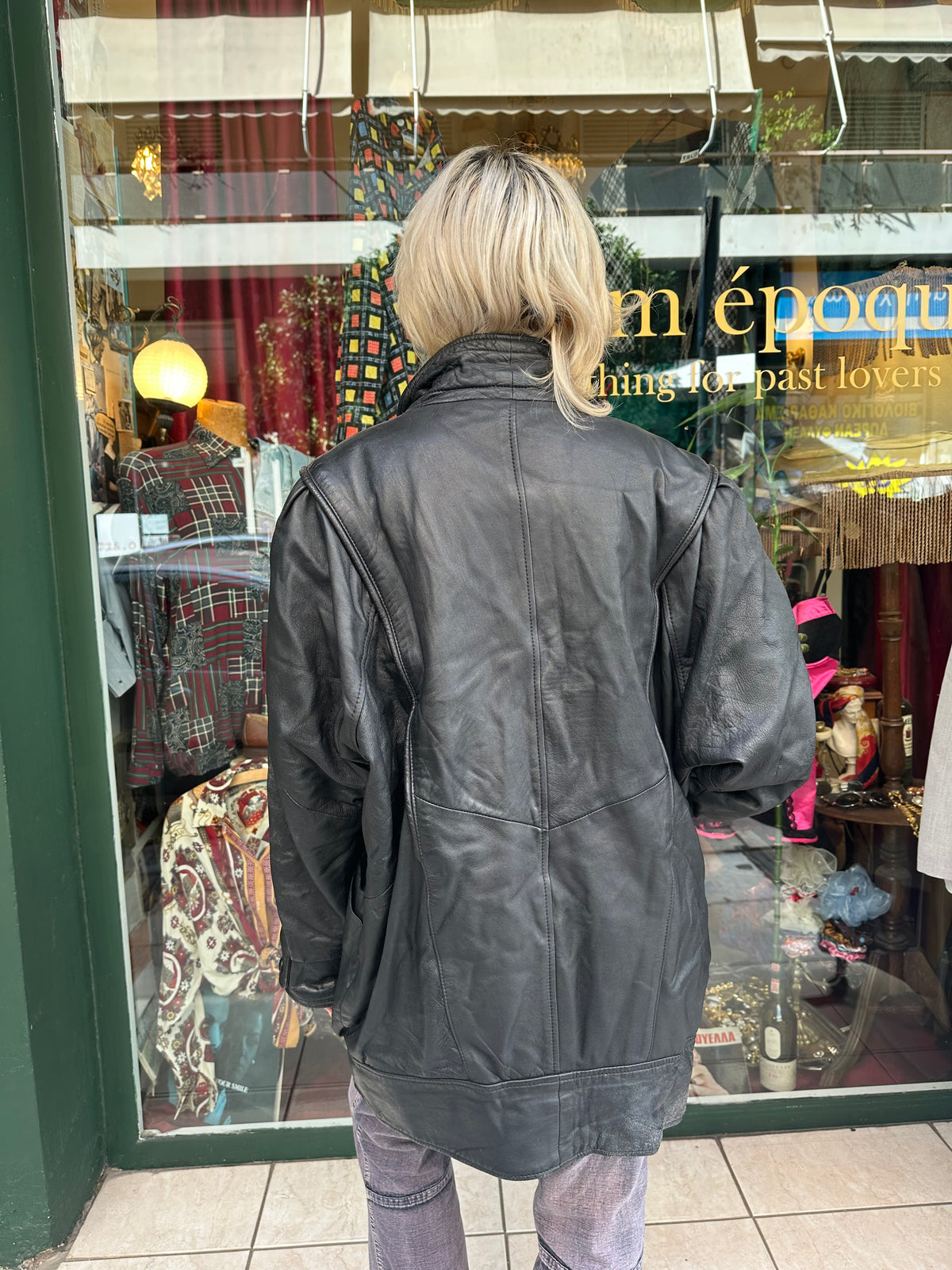 Vintage Black Leather Jacket