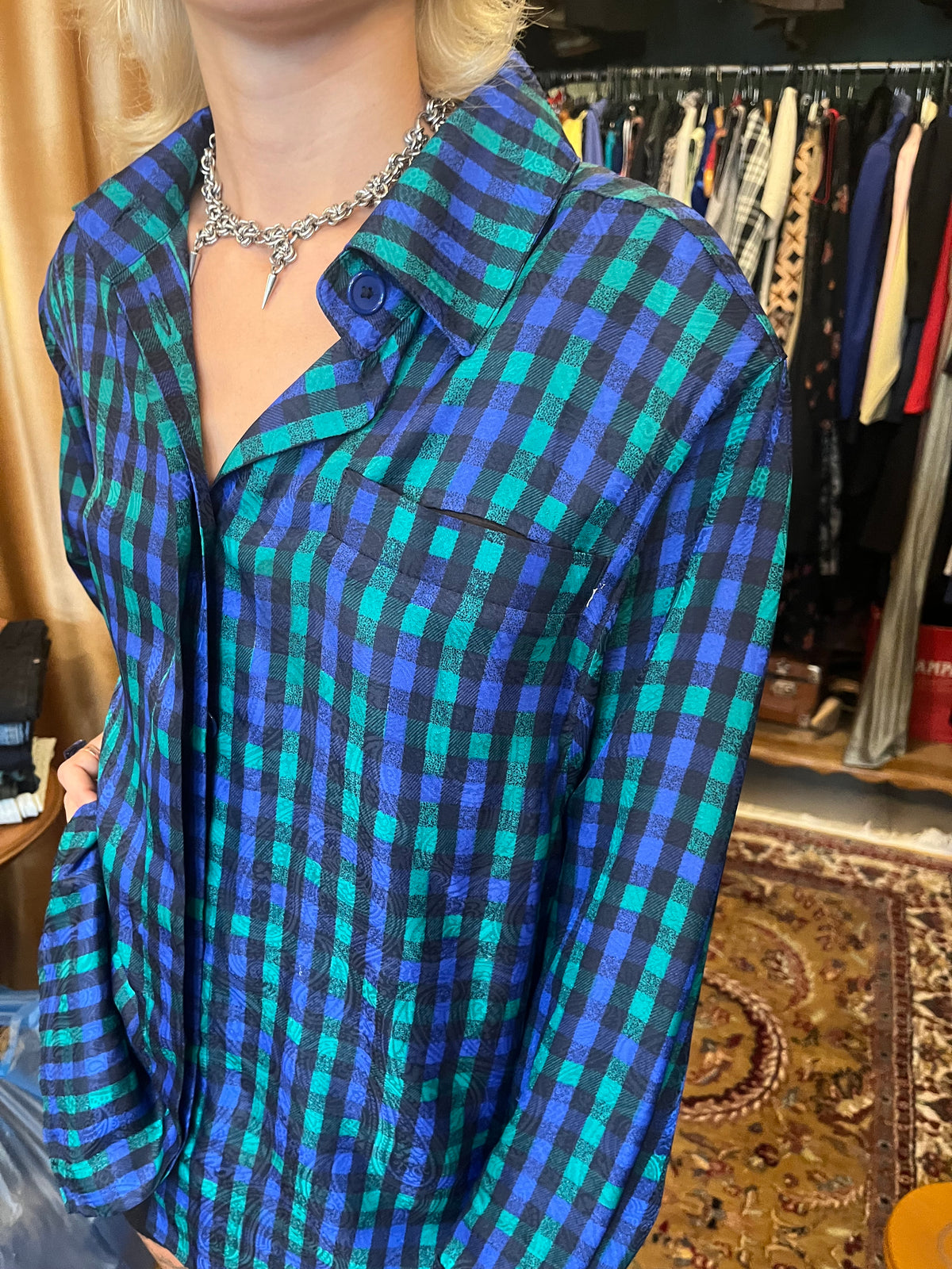 Plaid button up shirt