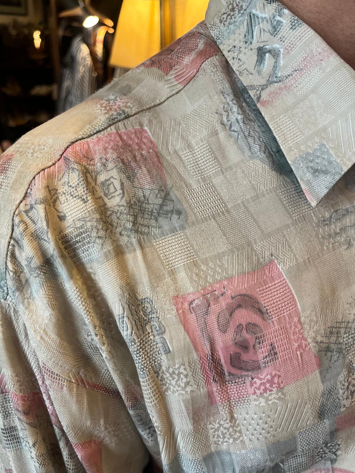 Vintage button up funky shirt
