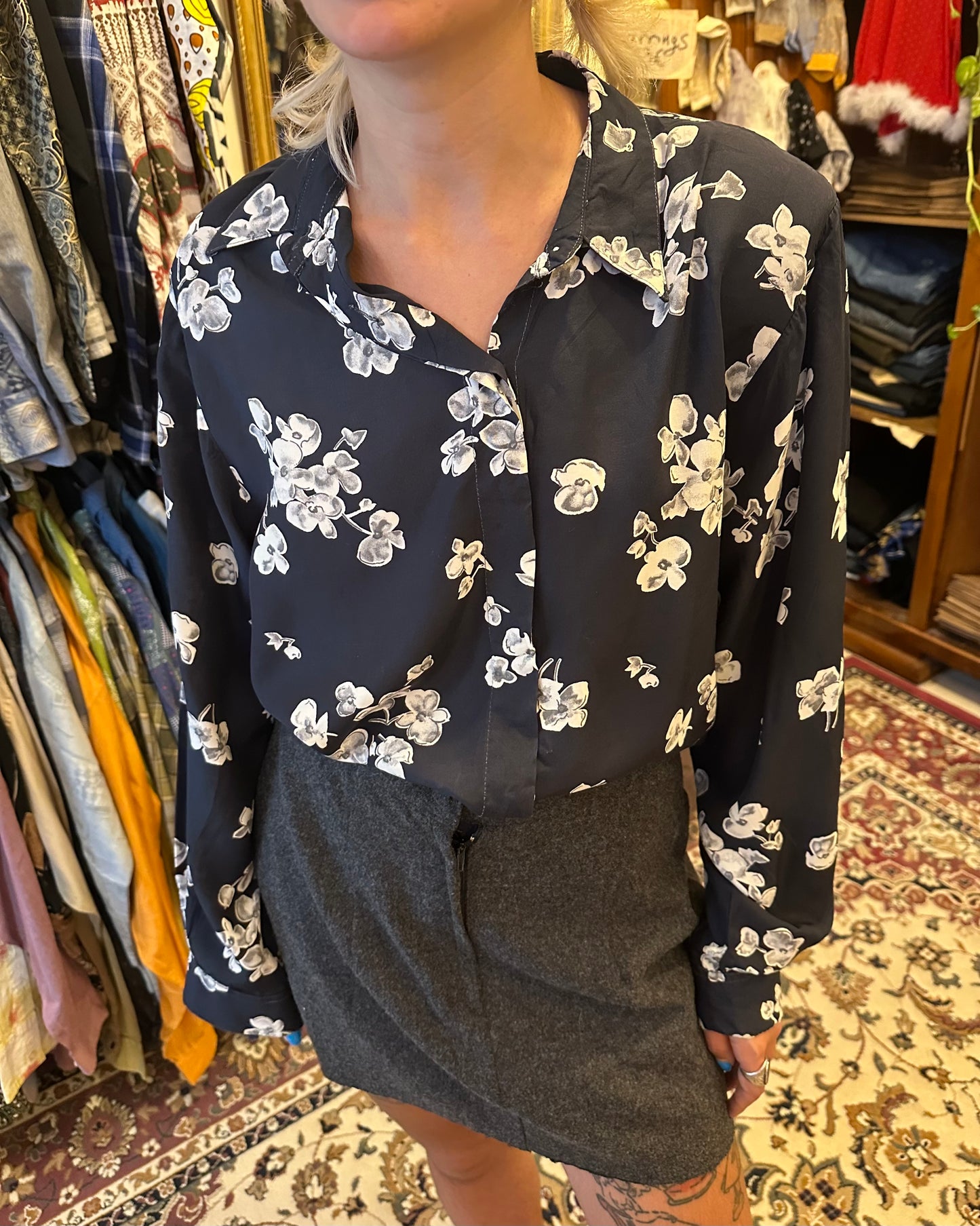 Floral Pattern Vintage Shirt