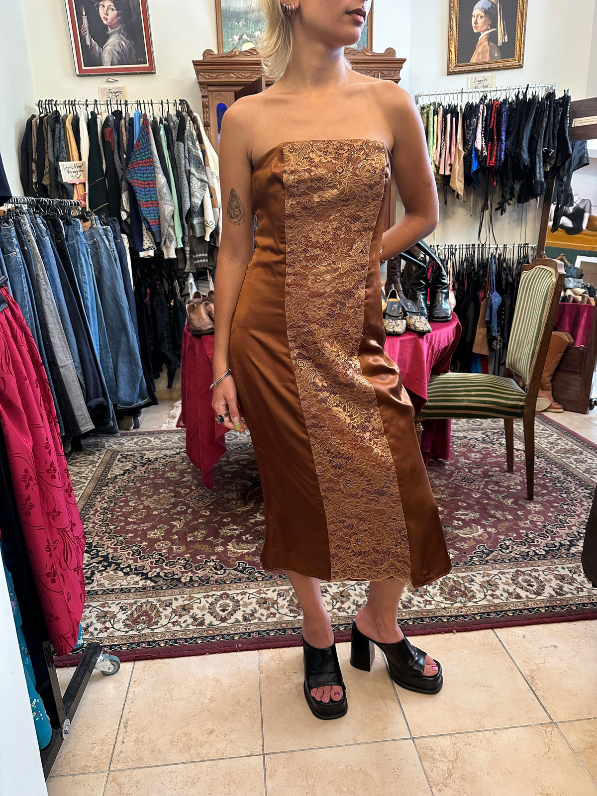 Vintage Strapless Dress