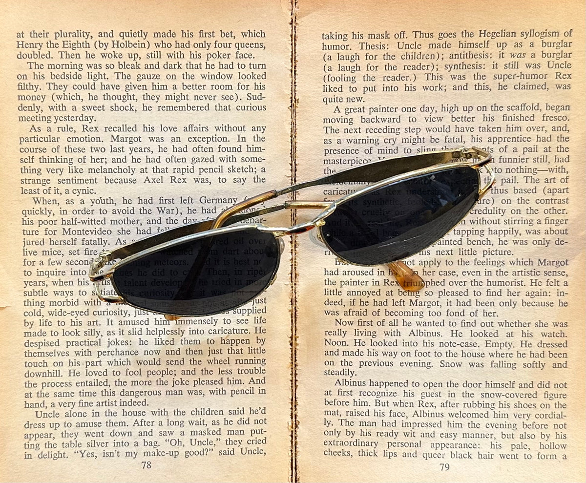 Gold Frame Oval Vintage Sunglasses