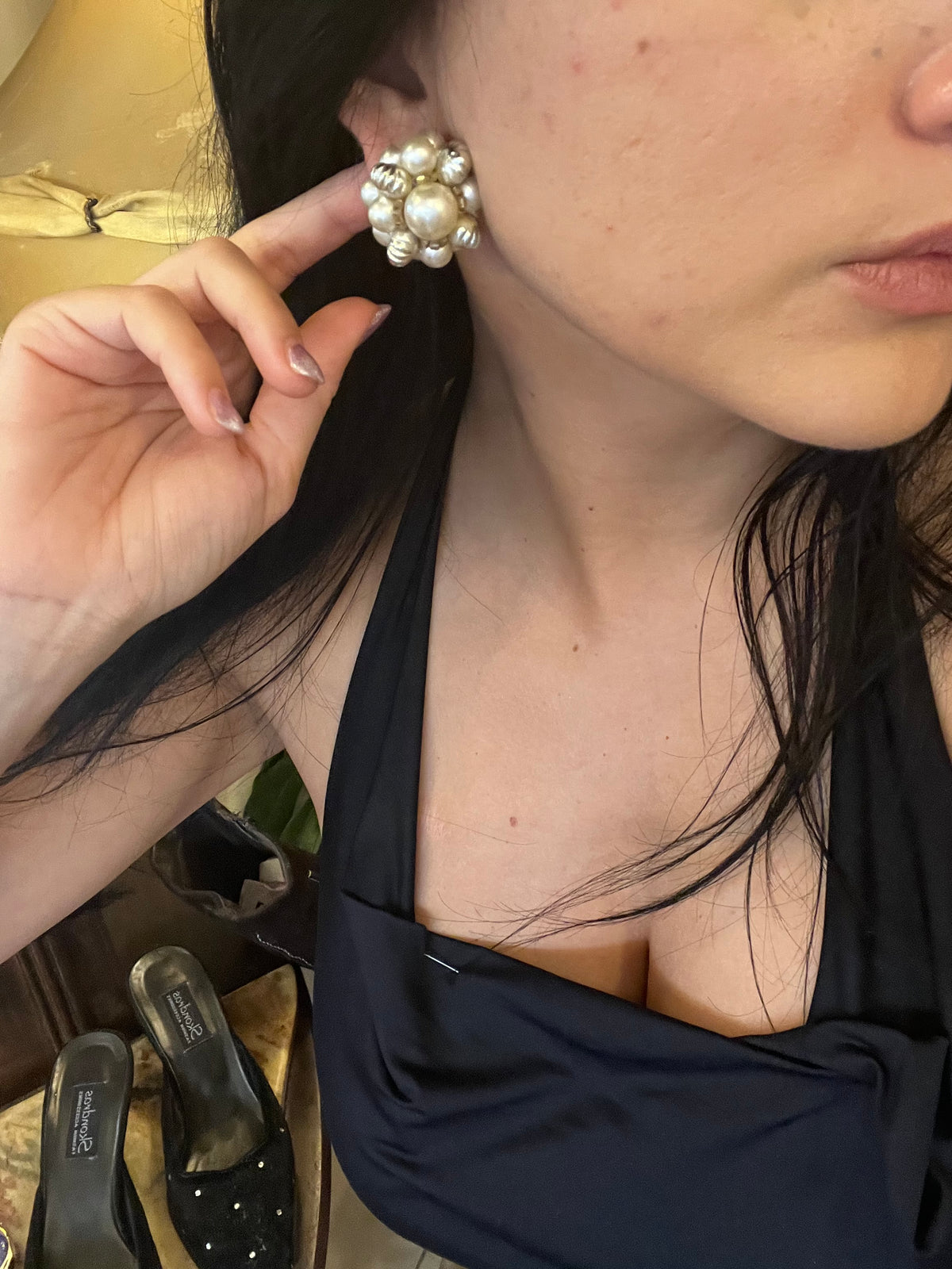 Vintage clip on earrings