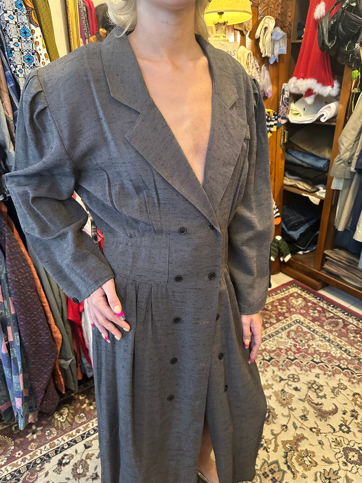 Grey Midi Dress