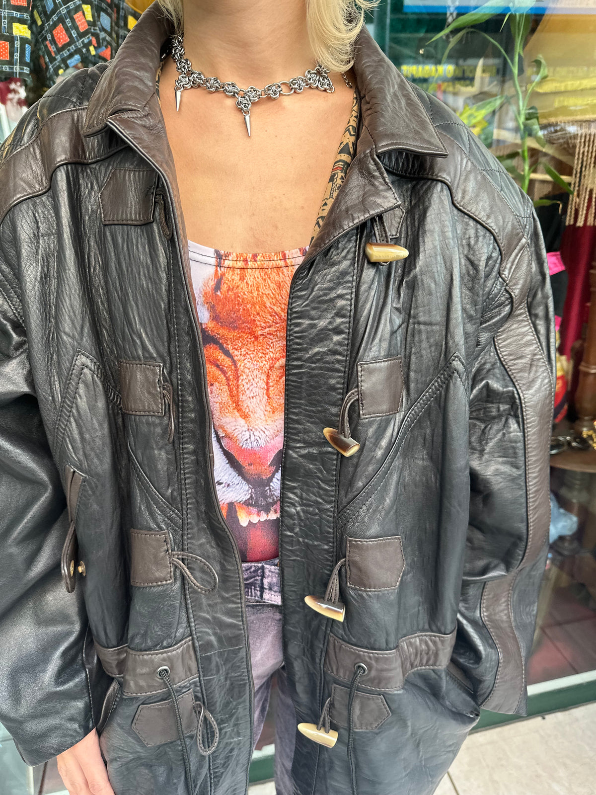 Vintage Brown Leather Jacket