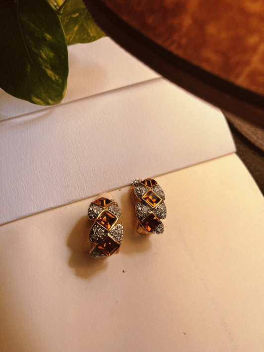 Vintage clip on earrings